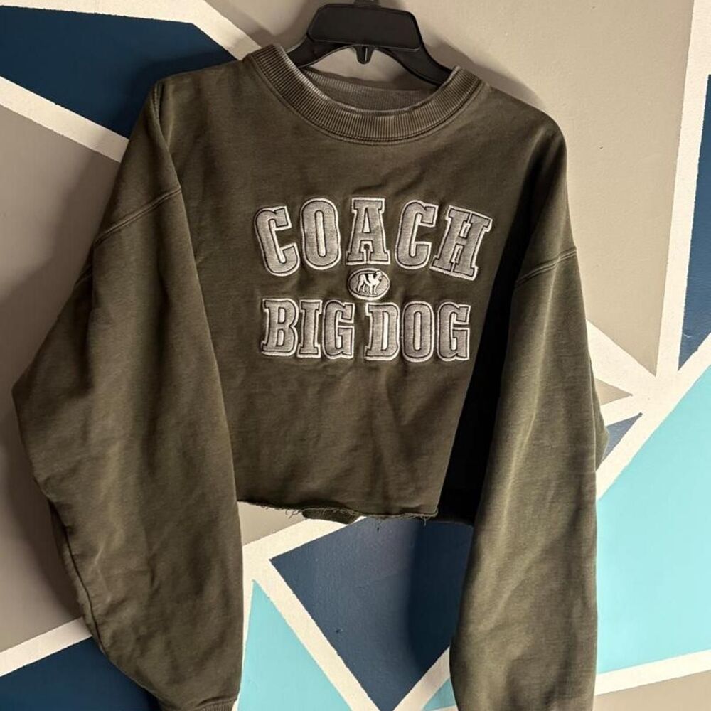 Super crazy vintage retro Y2K tuff af Coach Big Dog cropped sweatshirt